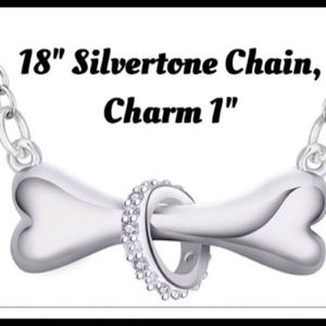 Dainty Dog Bone 18” Necklace New